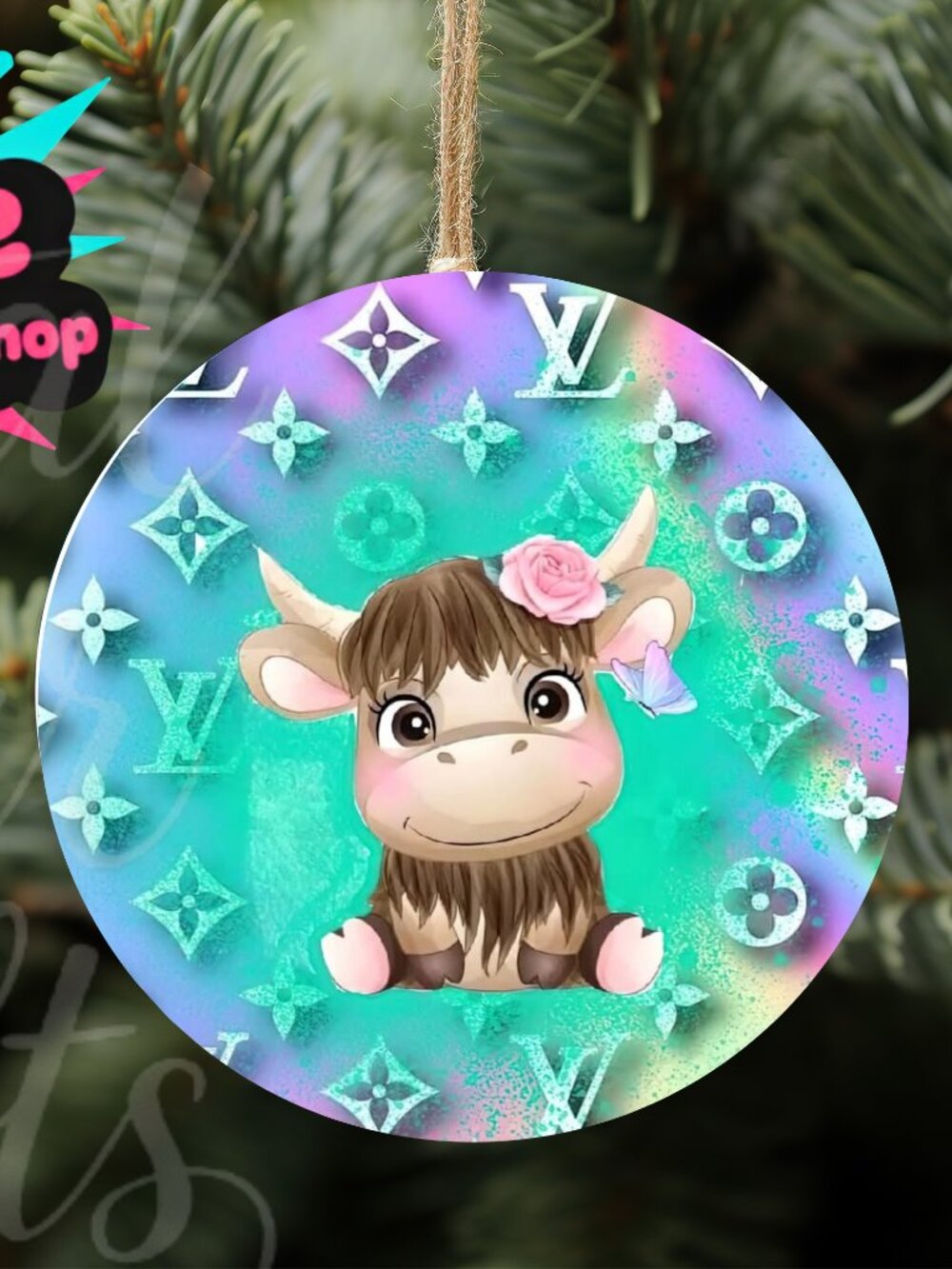 SALE! Bundle 3 FOR $19!! LV Highland Cow Ornament